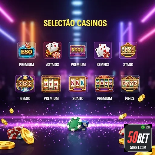 Imagem de jogos e apostas na 50bet, destaque para variedade de opções no site 50bet.com.br.