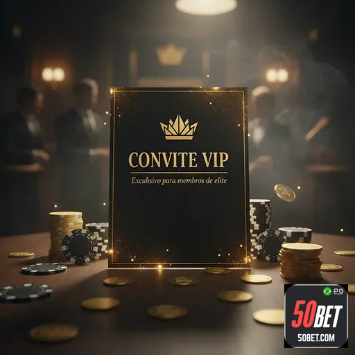 Imagem promocional do 50bet destacando o status VIP, relacionado ao site 50bet para apostas e jogos online.
